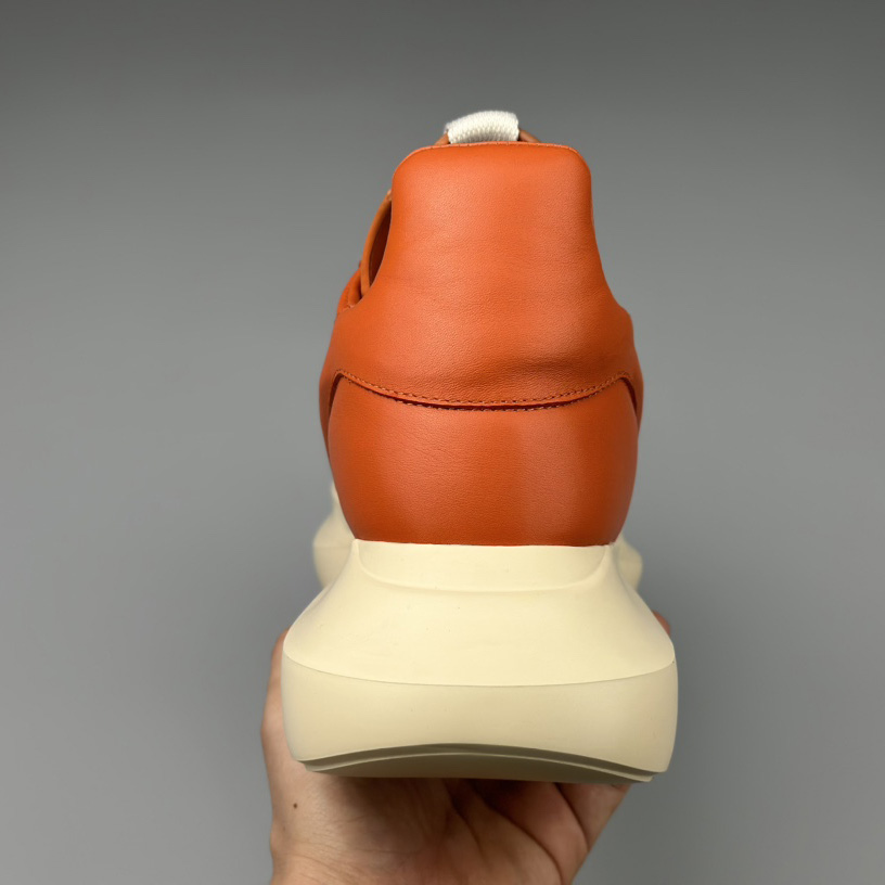 Rick Owens Geth Leather Sneakers - FashionPlug
