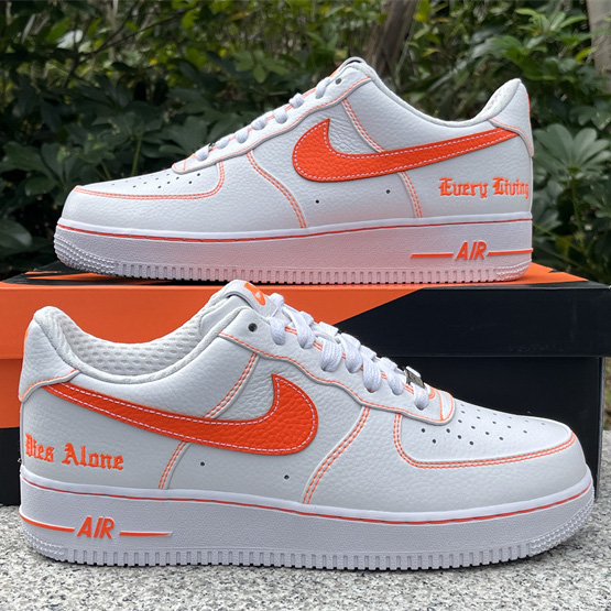 VLONE xNike Air Force 1Low orang Sneaker      AA5360-100 - FashionPlug
