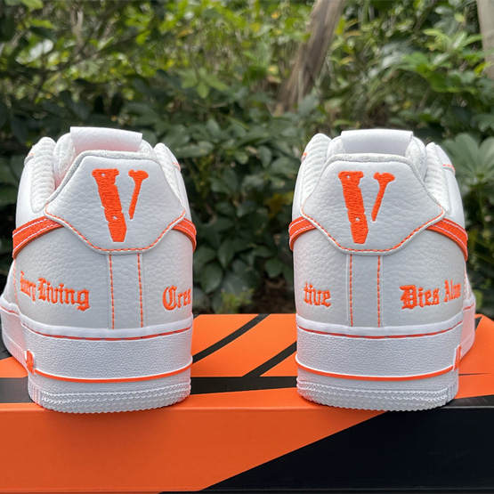 VLONE xNike Air Force 1Low orang Sneaker      AA5360-100 - FashionPlug