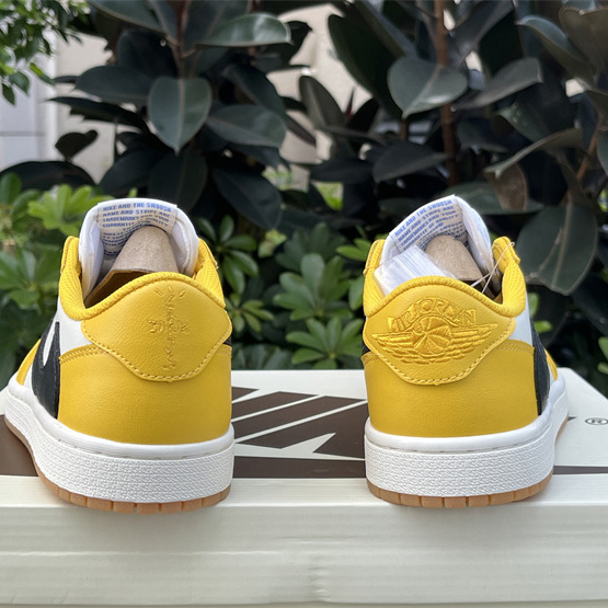 Travis Scott x Air Jordan 1 Low “Canary”  Sneaker   DZ4137-700 - FashionPlug