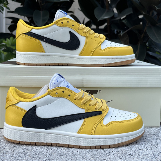 Travis Scott x Air Jordan 1 Low “Canary”  Sneaker   DZ4137-700 - FashionPlug