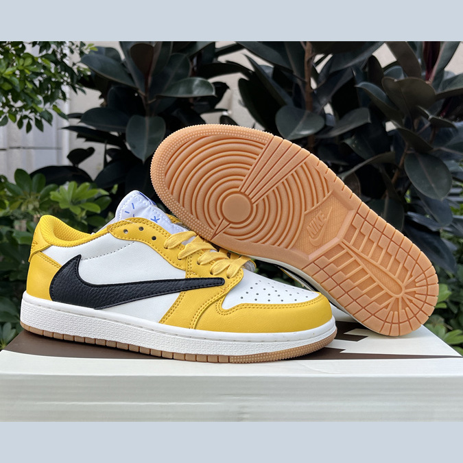 Travis Scott x Air Jordan 1 Low “Canary”  Sneaker   DZ4137-700 - FashionPlug