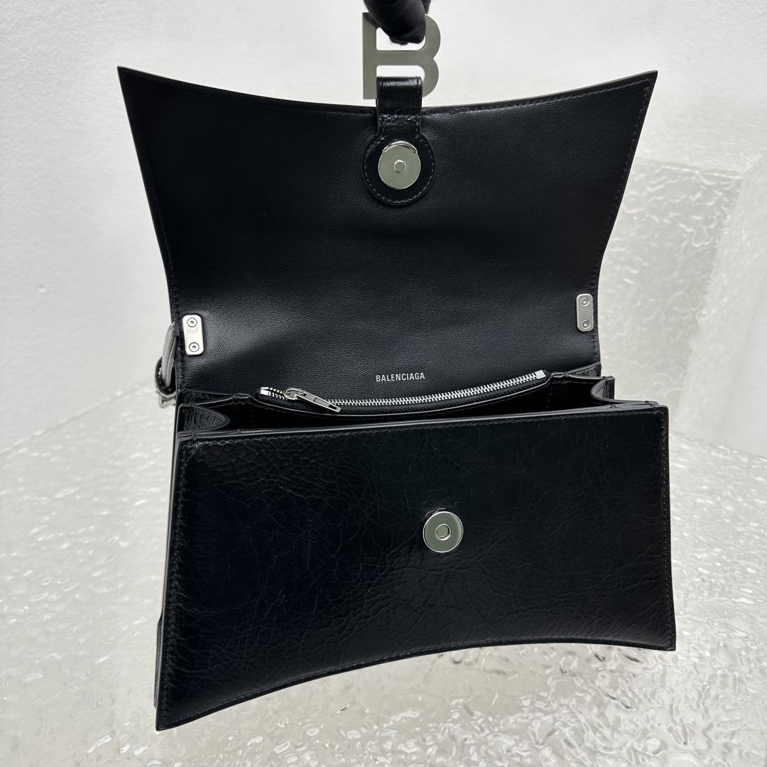 Balenciaga Women's Crush Small Sling Bag In Black - FashionPlug