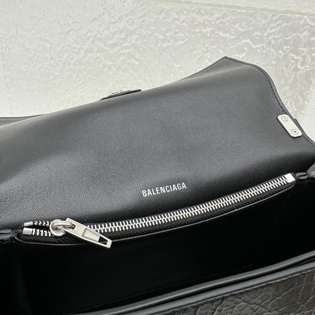 Balenciaga Women's Crush Small Sling Bag In Black - FashionPlug