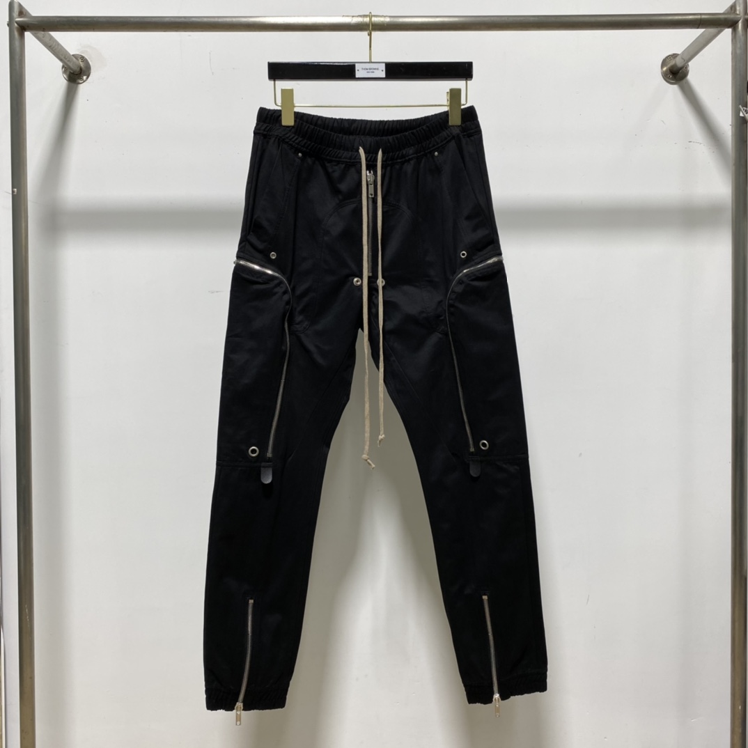 Rick Owens Black Bauhaus Cargo Pants - FashionPlug