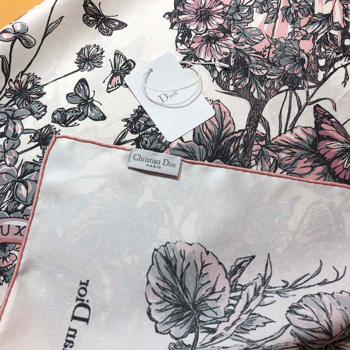 Dior Butterfly Around The World 90 Square Scarf - FashionPlug