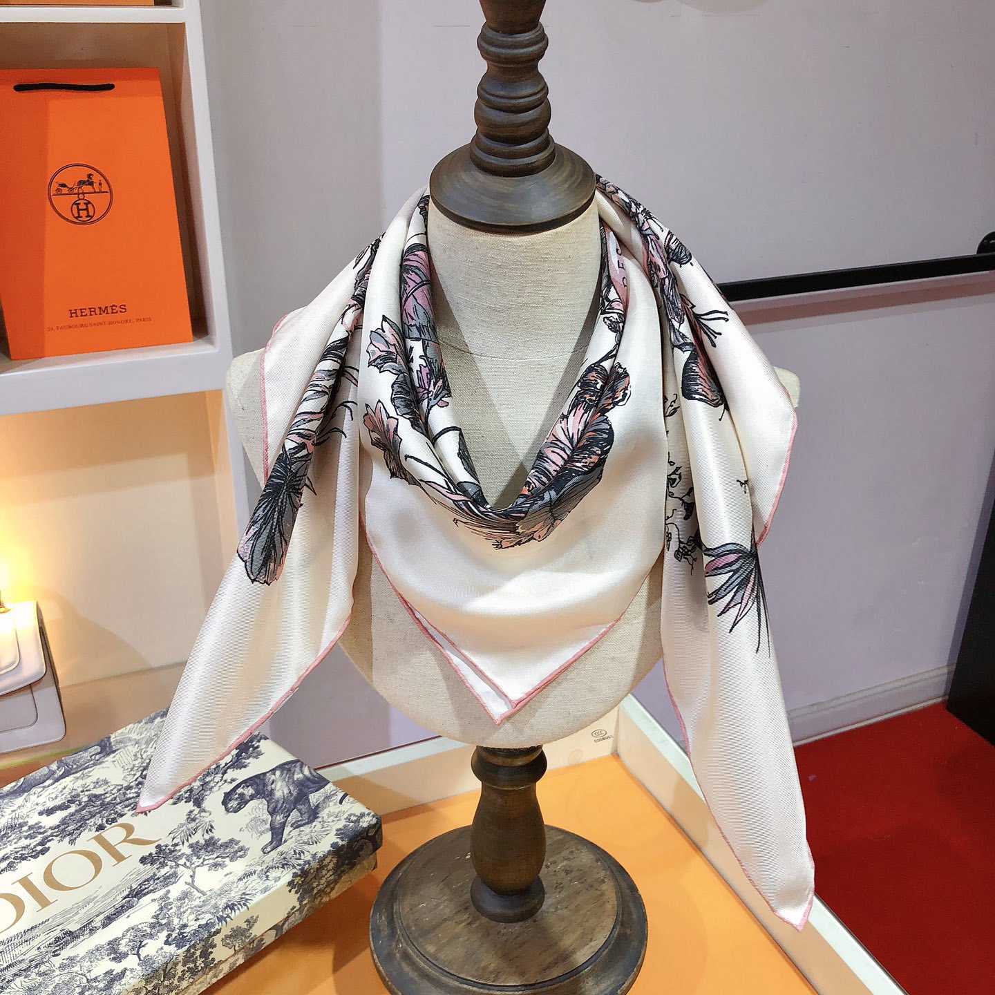 Dior Butterfly Around The World 90 Square Scarf - FashionPlug