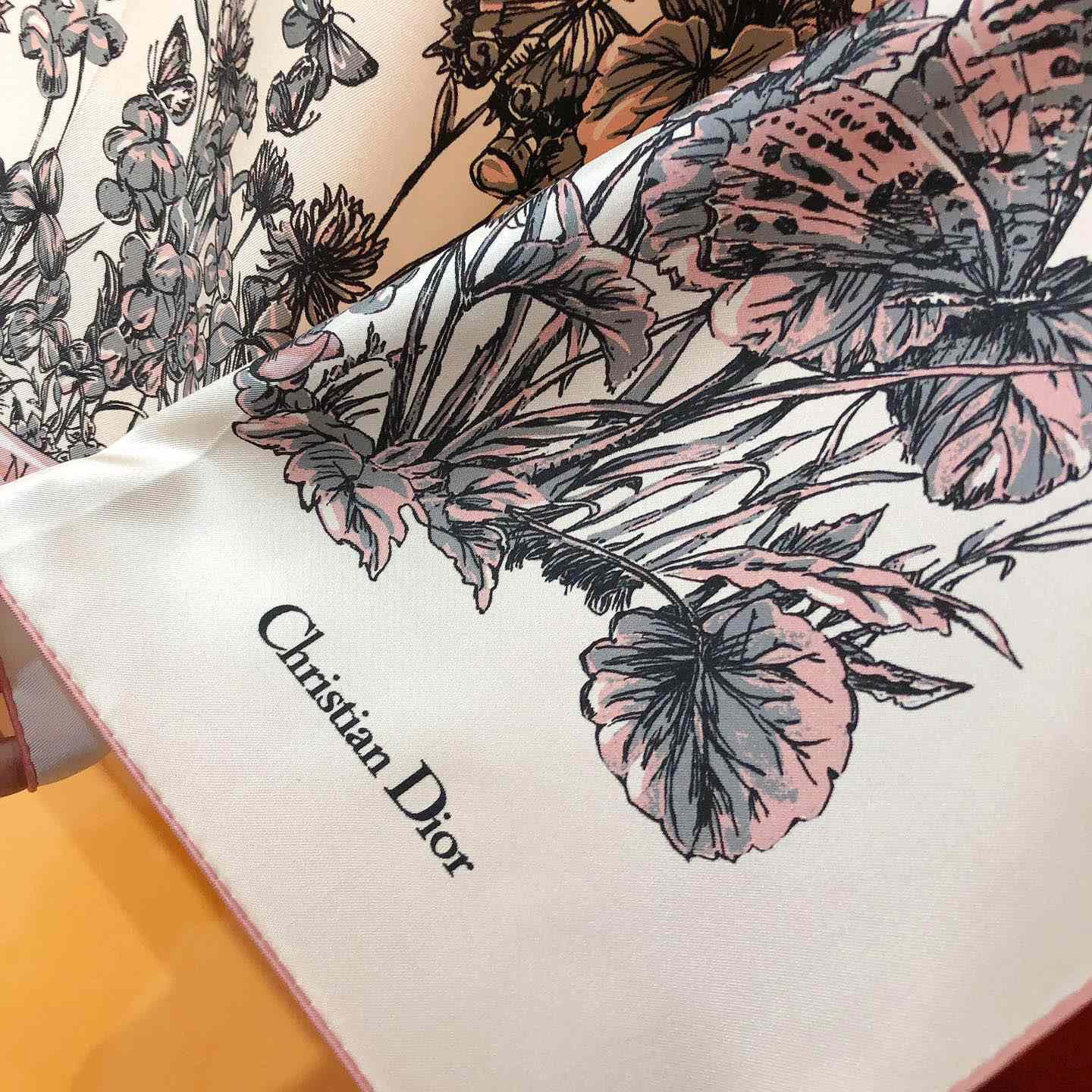 Dior Butterfly Around The World 90 Square Scarf - FashionPlug