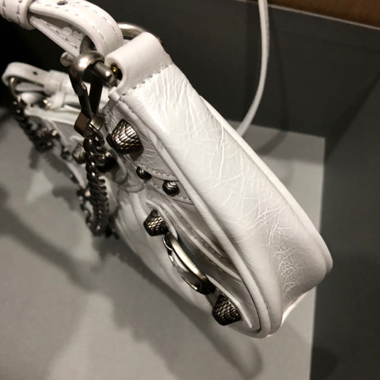 Balenciaga mini Le Cagole Embossed Shoulder Bag   20-11-4 CM - FashionPlug