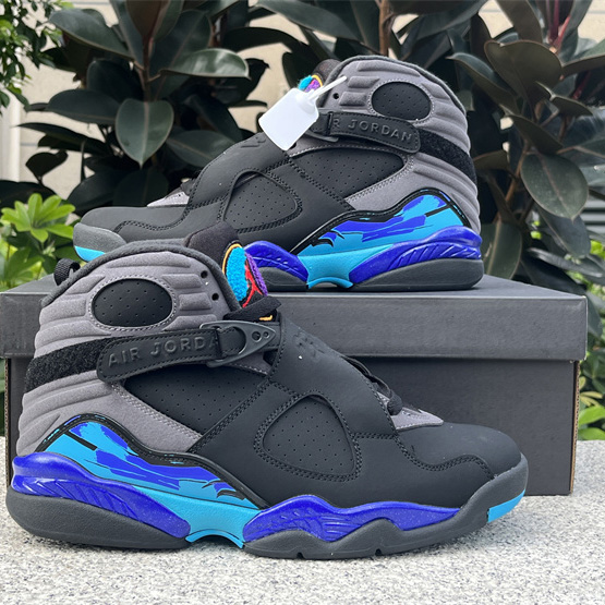 Air Jordan 8 Retro Aqua Sneakers     305381-025 - FashionPlug