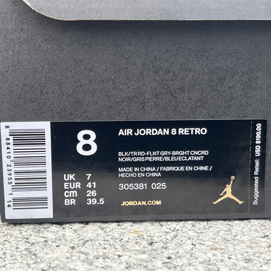 Air Jordan 8 Retro Aqua Sneakers     305381-025 - FashionPlug