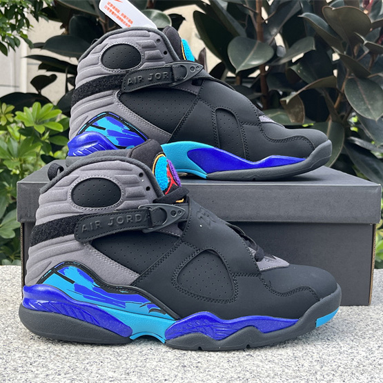 Air Jordan 8 Retro Aqua Sneakers     305381-025 - FashionPlug