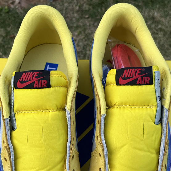 Travis Scott x Air Jordan 1 Low Canary Sneaker      DZ4137-700 - FashionPlug