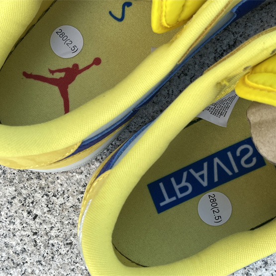 Travis Scott x Air Jordan 1 Low Canary Sneaker      DZ4137-700 - FashionPlug