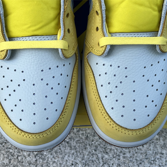 Travis Scott x Air Jordan 1 Low Canary Sneaker      DZ4137-700 - FashionPlug