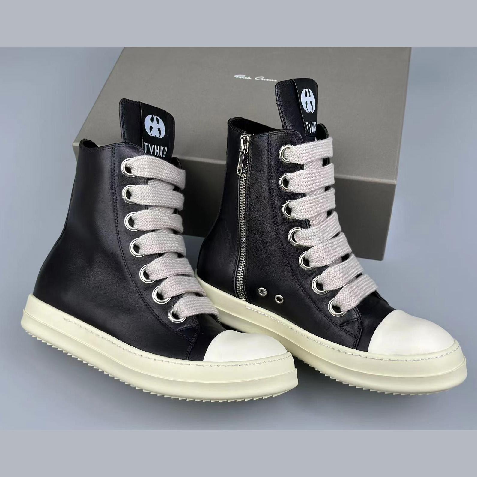 Rick Owens High-Top Sneakers - FashionPlug