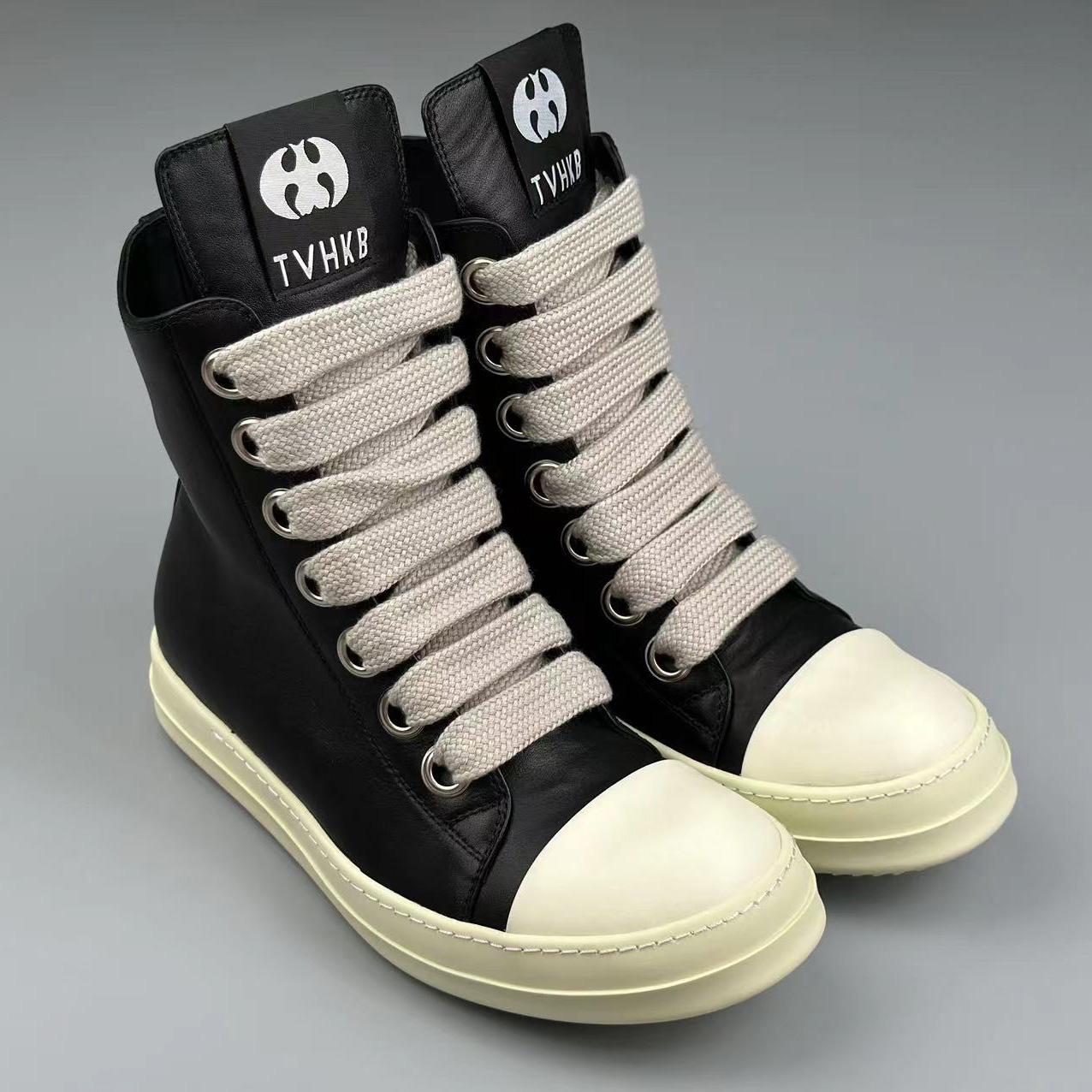 Rick Owens High-Top Sneakers - FashionPlug