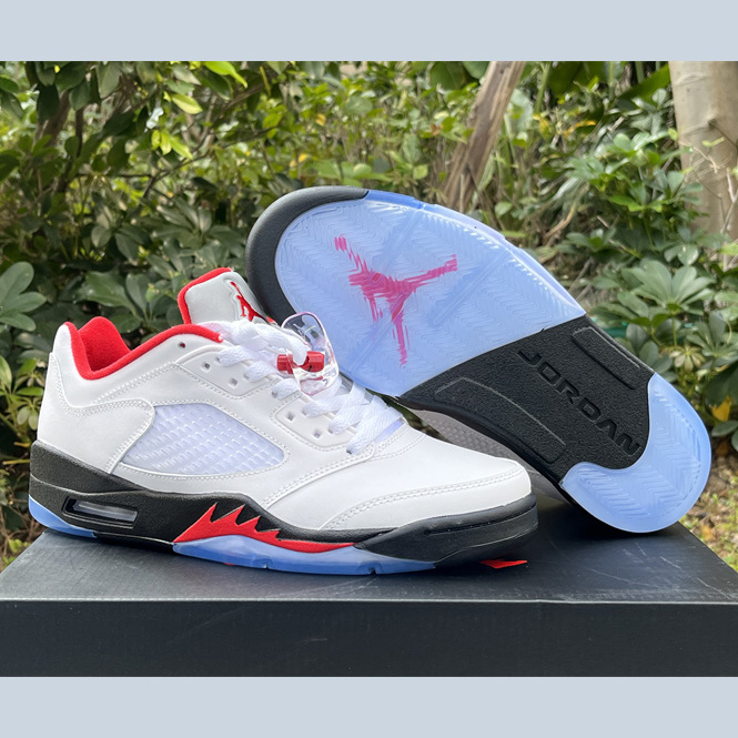 Air Jordan 5 Low “Fire Red” Sneakers    CU4523-100 - FashionPlug