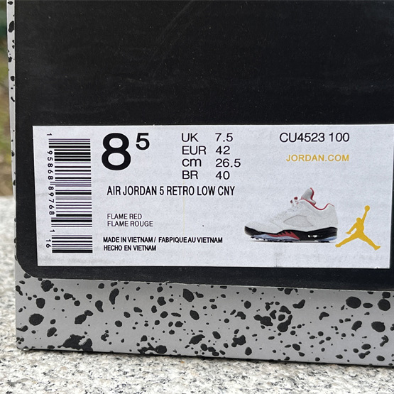 Air Jordan 5 Low “Fire Red” Sneakers    CU4523-100 - FashionPlug