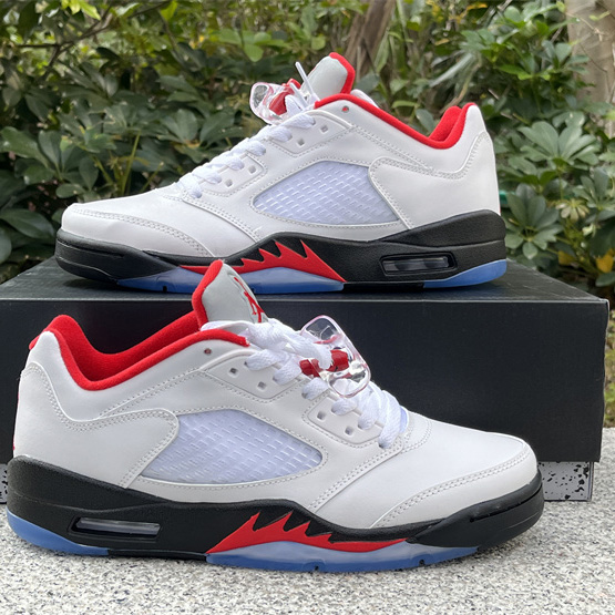 Air Jordan 5 Low “Fire Red” Sneakers    CU4523-100 - FashionPlug