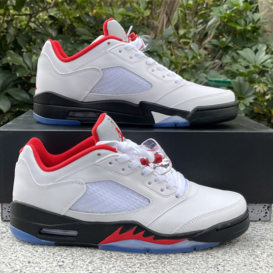 Air Jordan 5 Low “Fire Red” Sneakers    CU4523-100 - FashionPlug