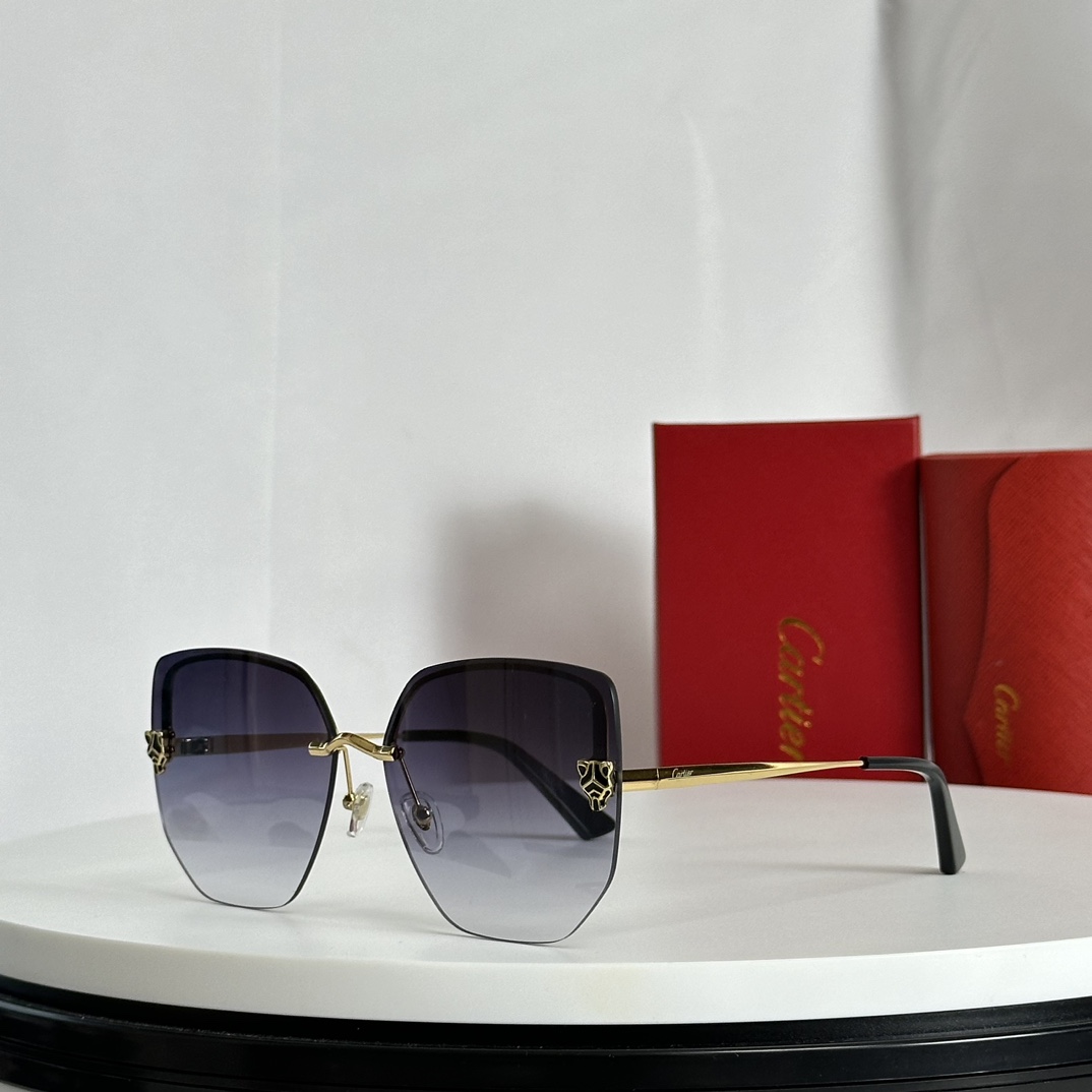 Cartier Panthère Logo Butterfly-frame Sunglasses     CT0432S - FashionPlug