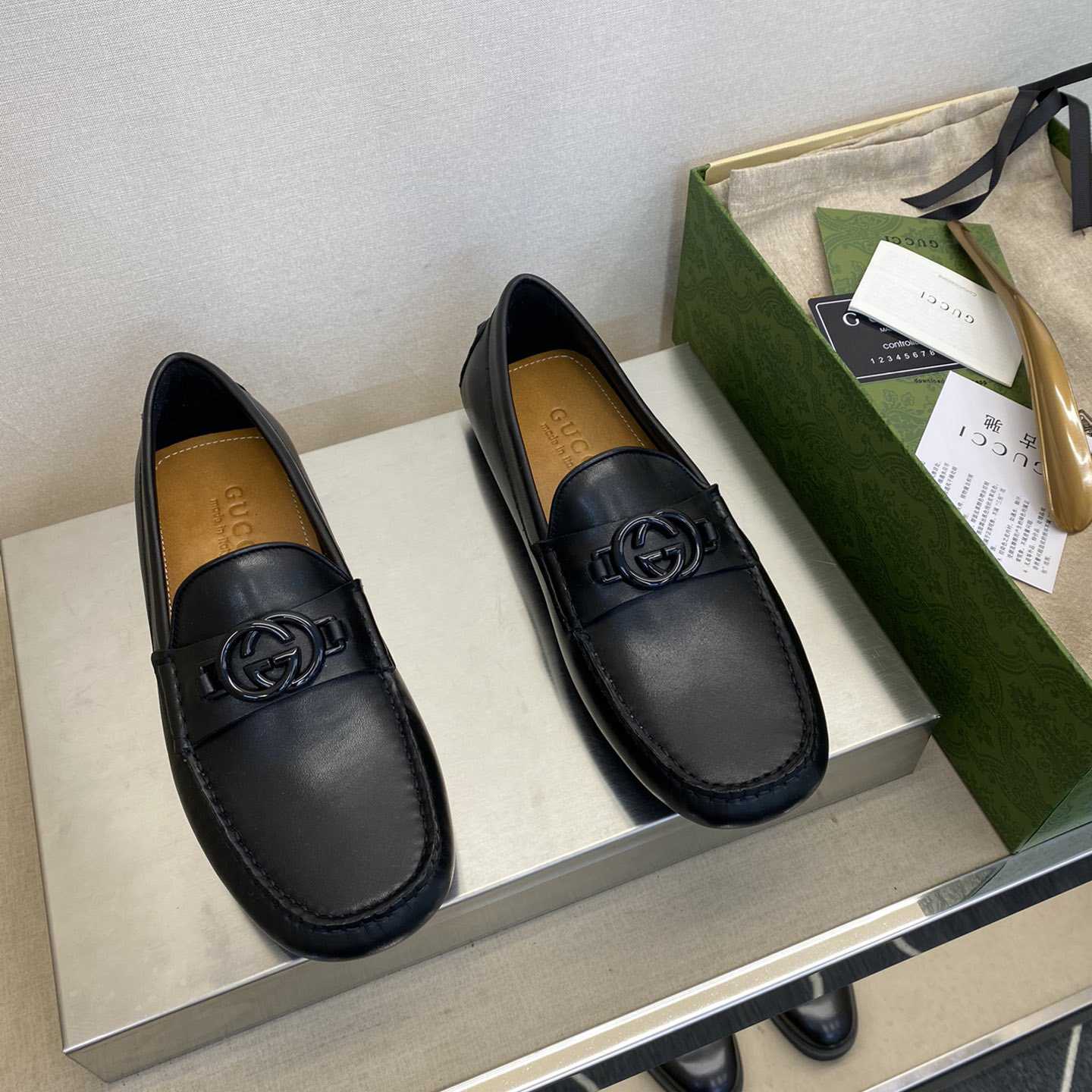 Gucci Ayrton GG Logo Driving Shoe - FashionPlug