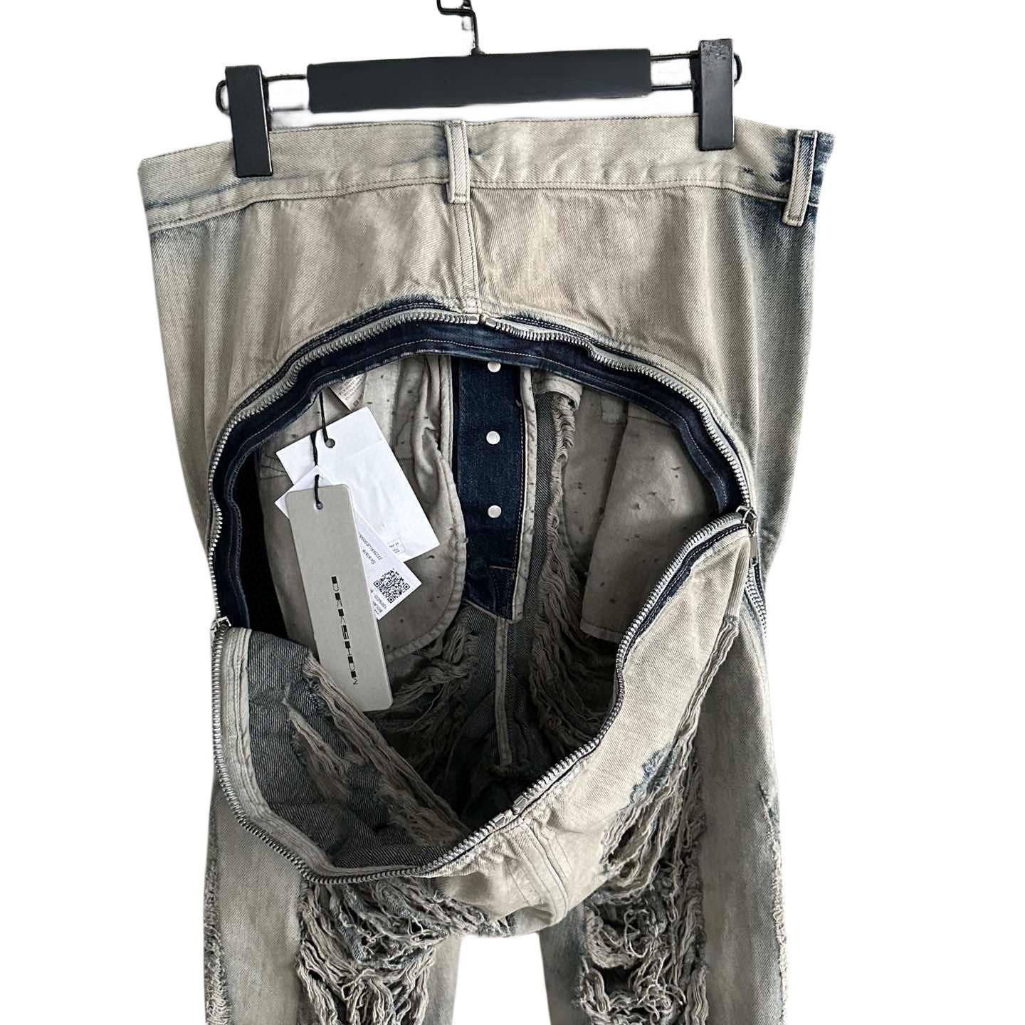 Rick Owens Distressed-finish Slim-cut Jeans - FashionPlug