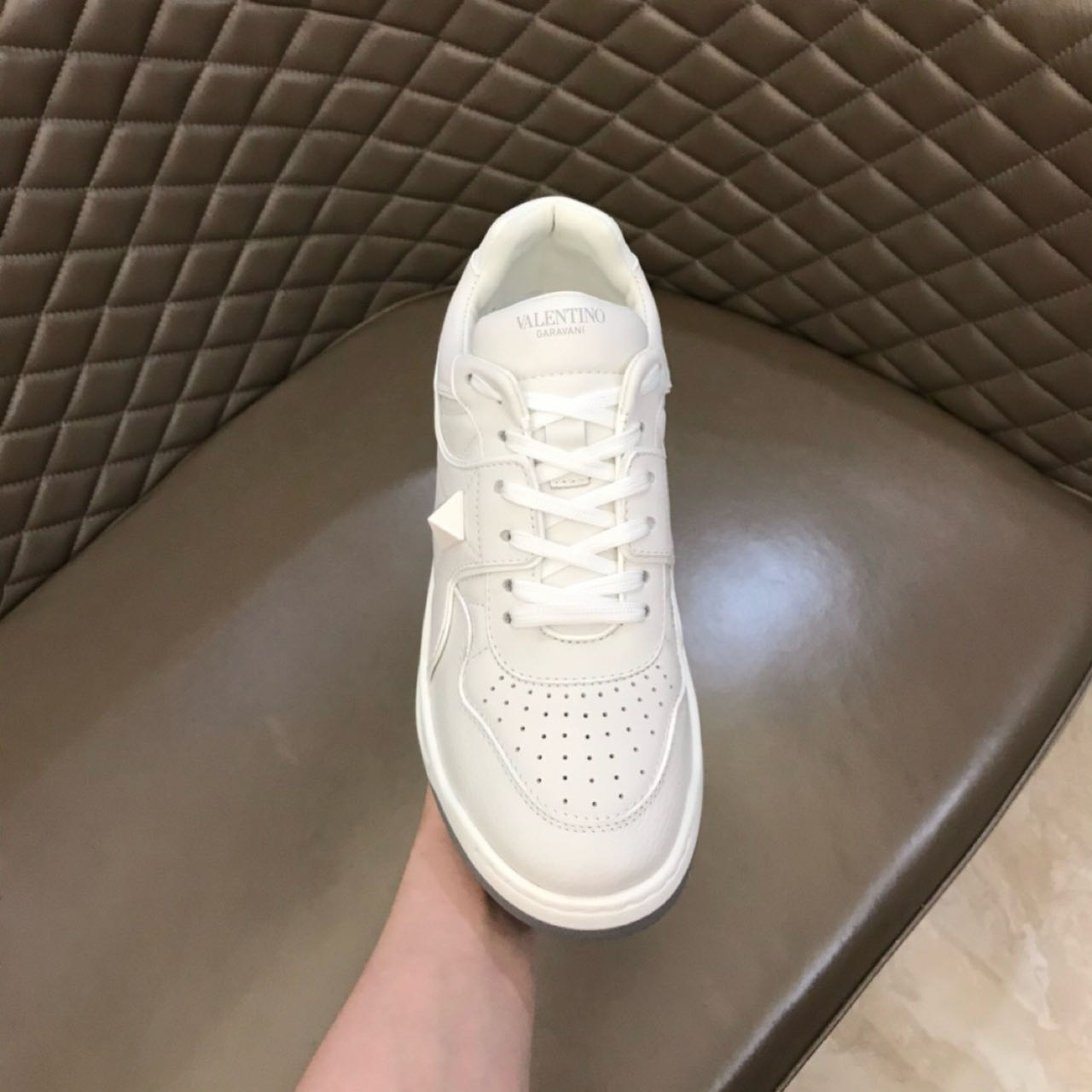 Valenti Sneaker Low-top One Stud In Nappa - FashionPlug