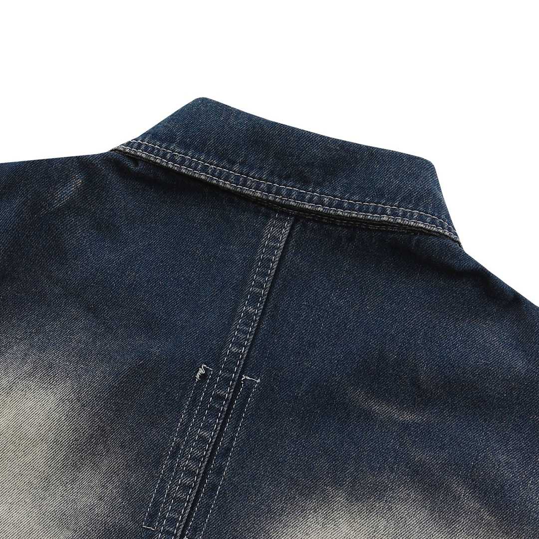 Rick Owens Drkshdw Faded Denim Jacket - FashionPlug