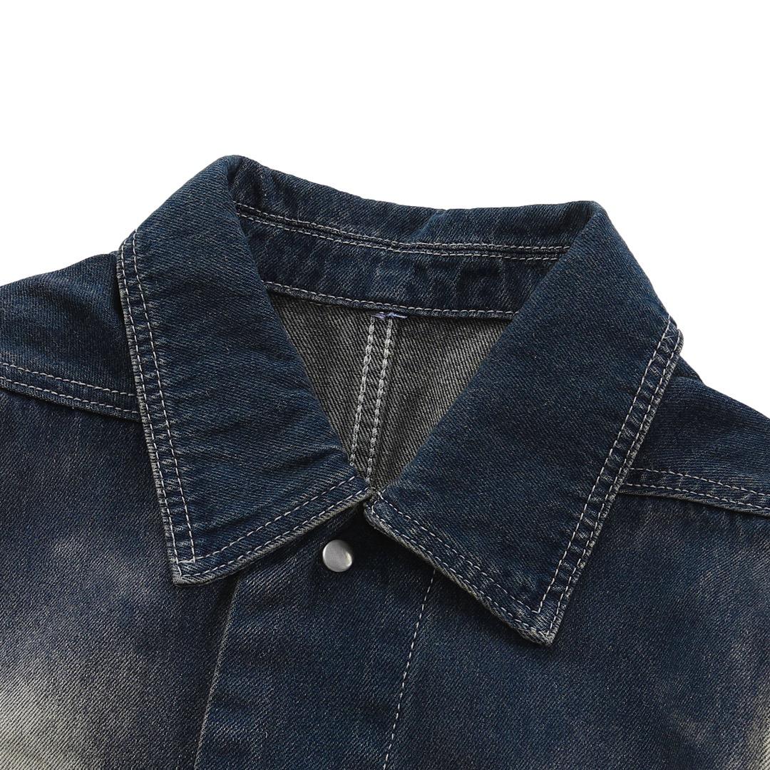 Rick Owens Drkshdw Faded Denim Jacket - FashionPlug