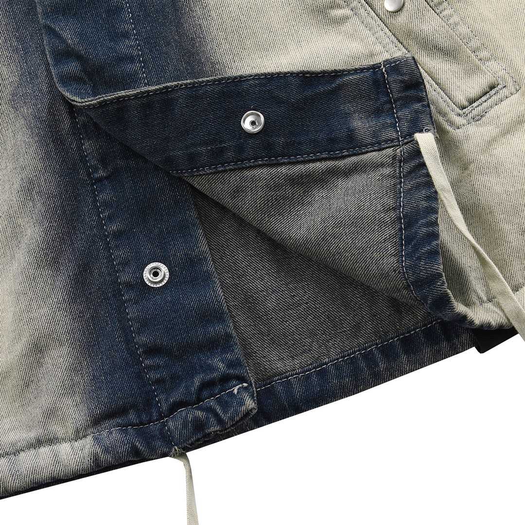 Rick Owens Drkshdw Faded Denim Jacket - FashionPlug