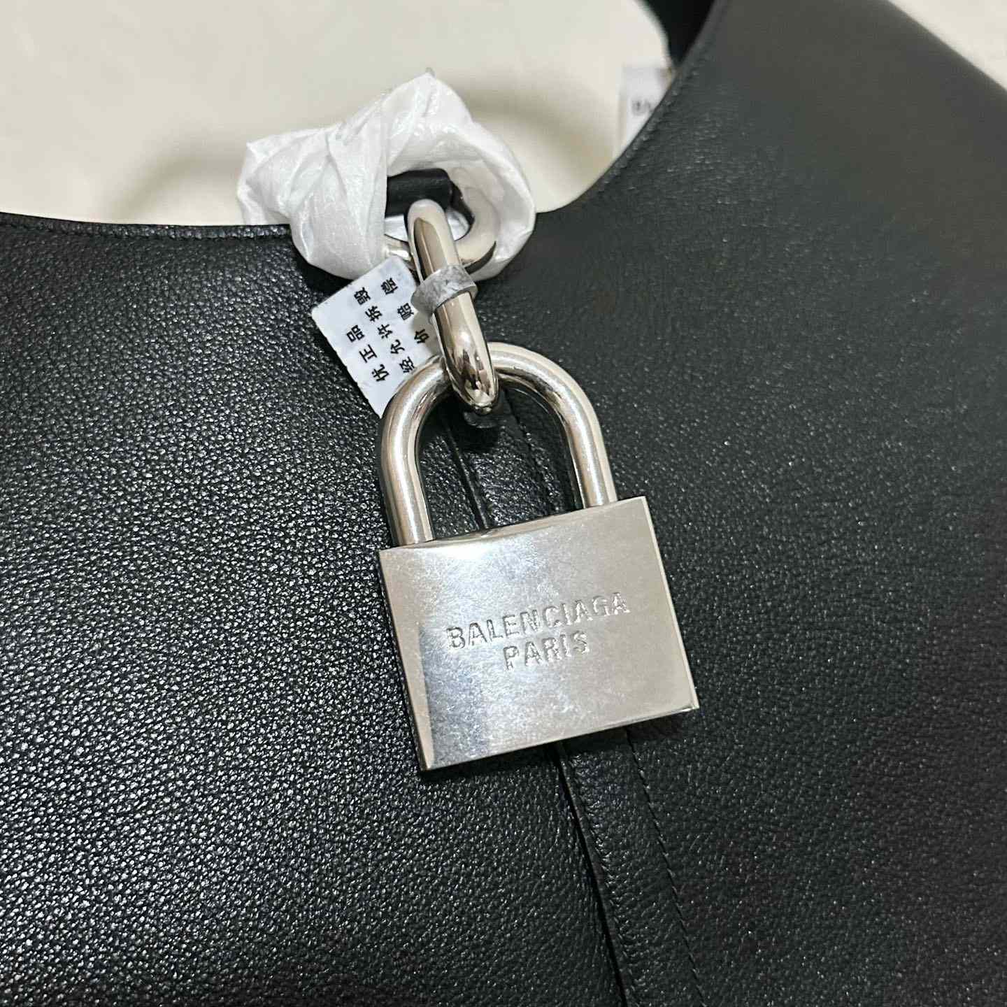 Balenciaga Women's Locker Medium North-South Hobo Bag In Black  - FashionPlug