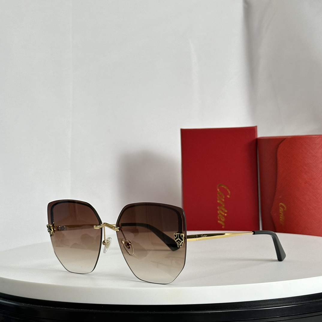 Cartier Panthère Logo Butterfly-frame Sunglasses     CT0432S - FashionPlug