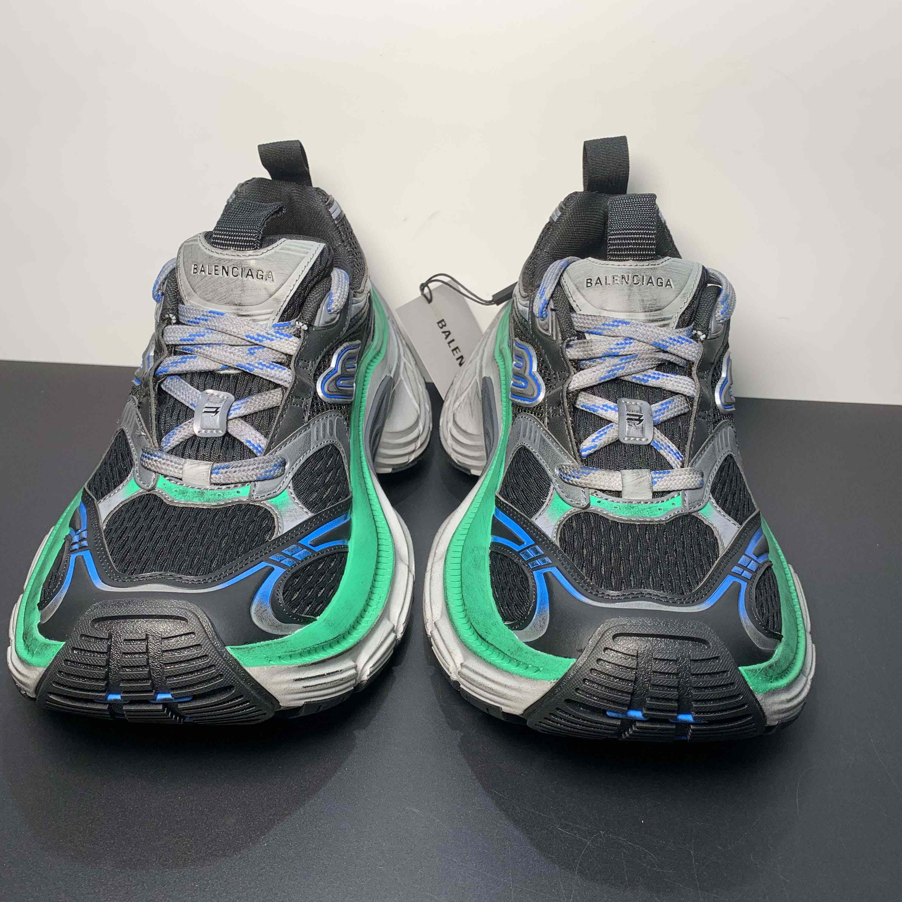 Balenciaga 10XL Sneaker in Black/Grey/Blue/Green - FashionPlug