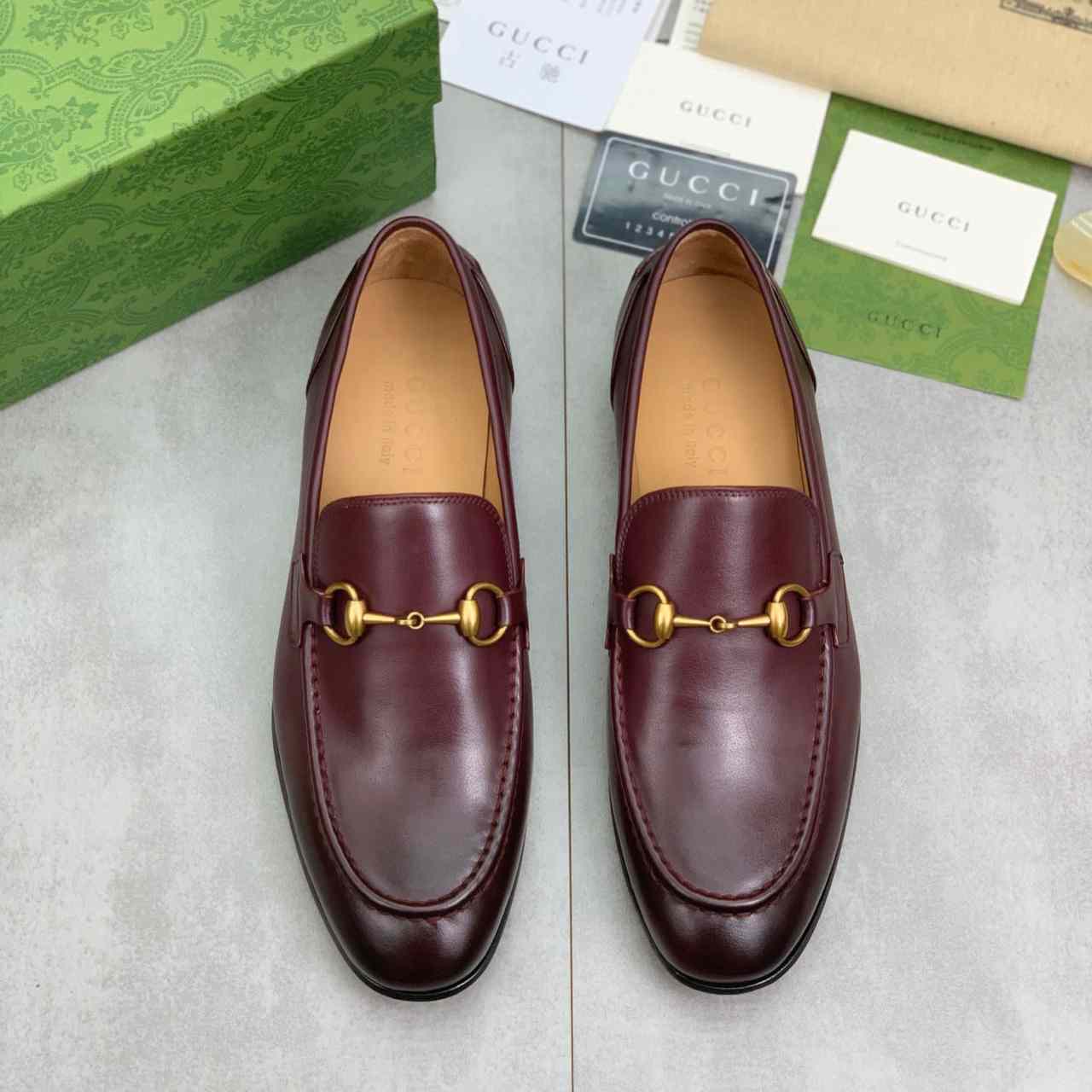 Gucci Jordaan Leather Loafer - FashionPlug
