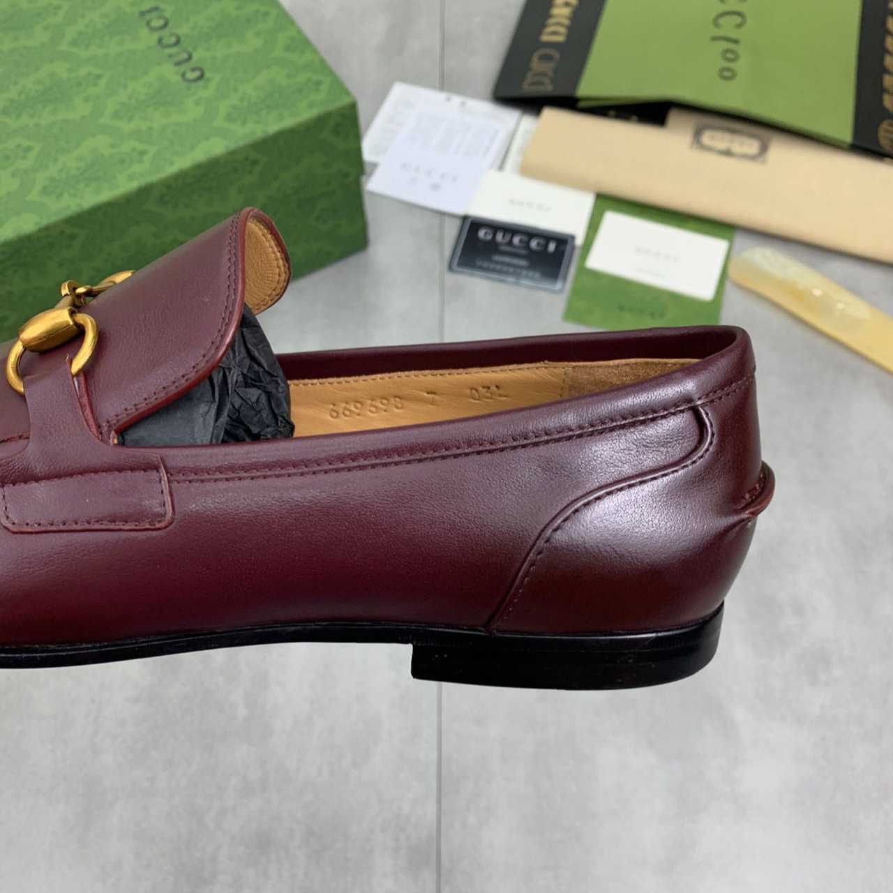 Gucci Jordaan Leather Loafer - FashionPlug