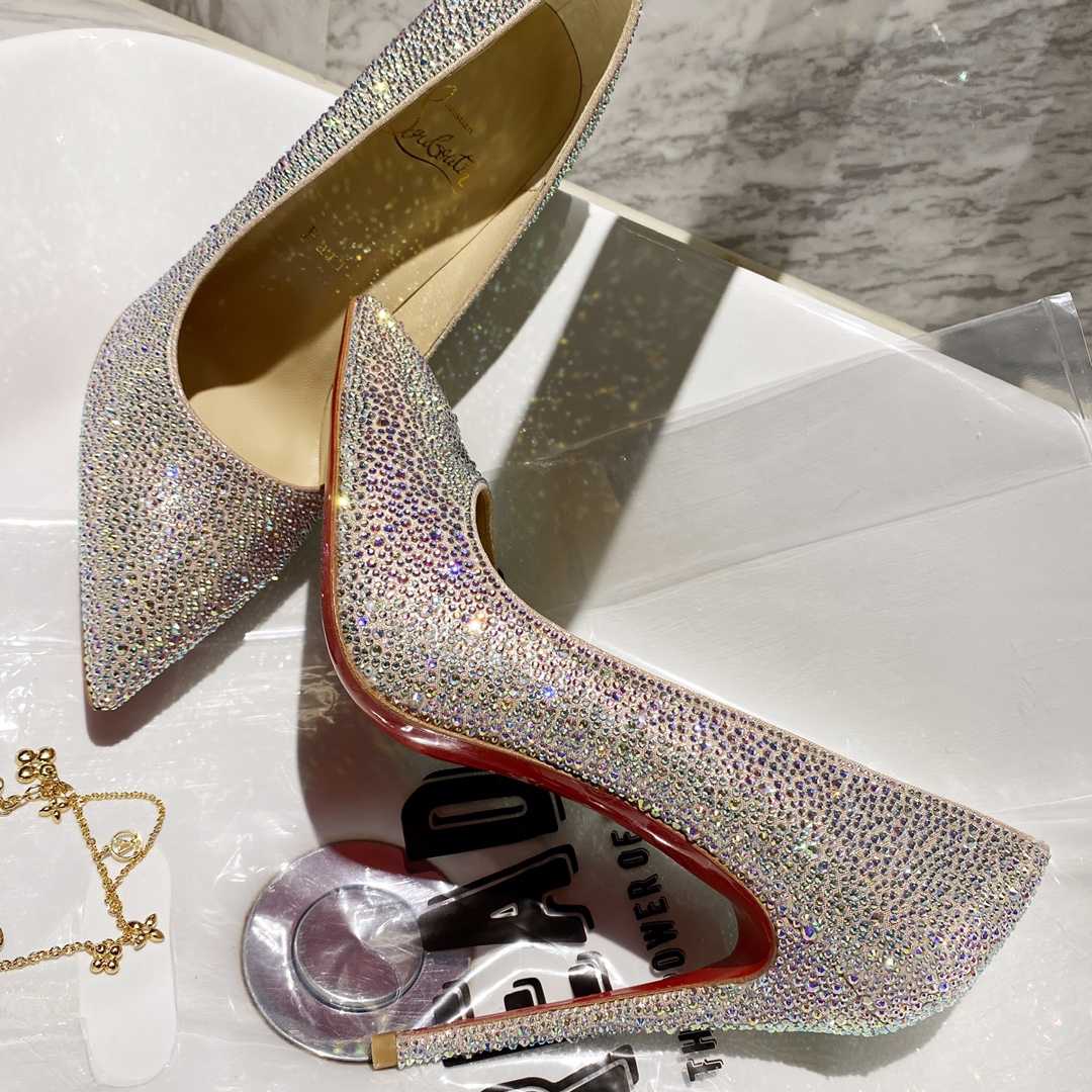 Christian Louboutin Kate Strass 100 mm Pumps - FashionPlug