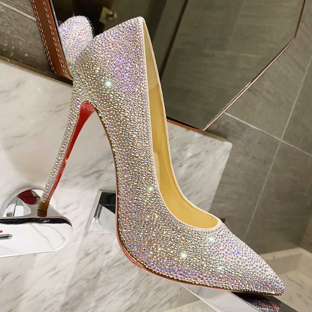 Christian Louboutin Kate Strass 100 mm Pumps - FashionPlug