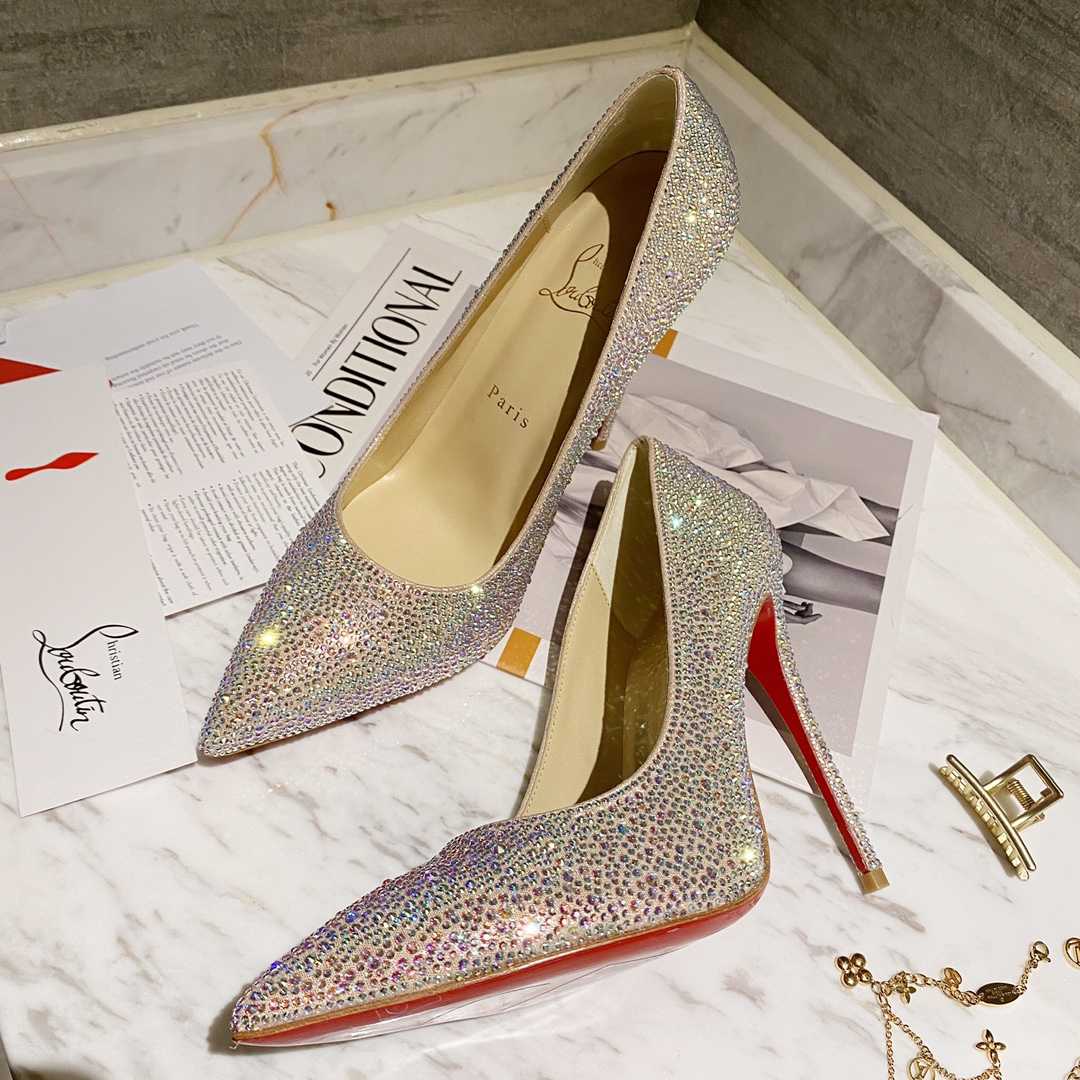 Christian Louboutin Kate Strass 100 mm Pumps - FashionPlug
