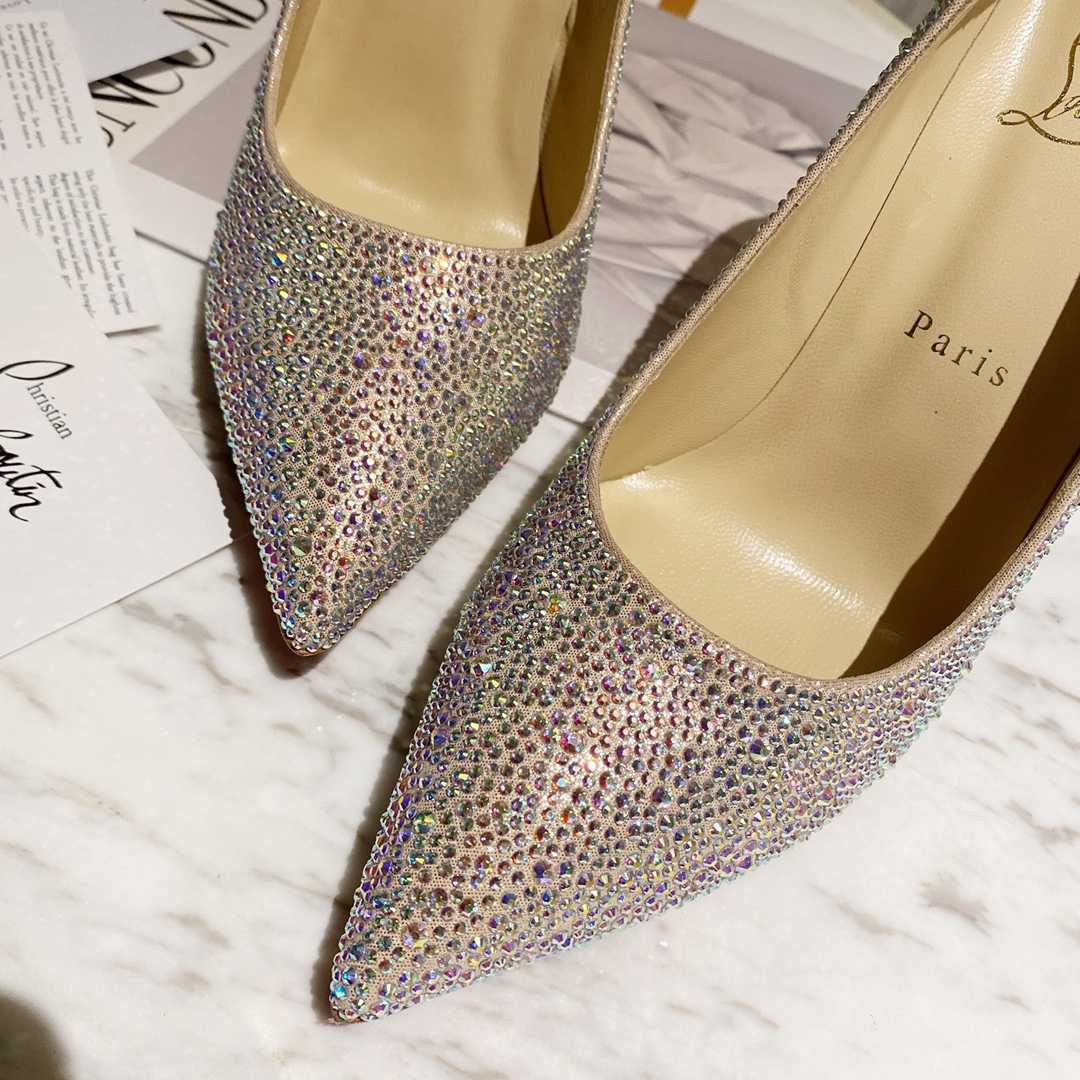 Christian Louboutin Kate Strass 100 mm Pumps - FashionPlug