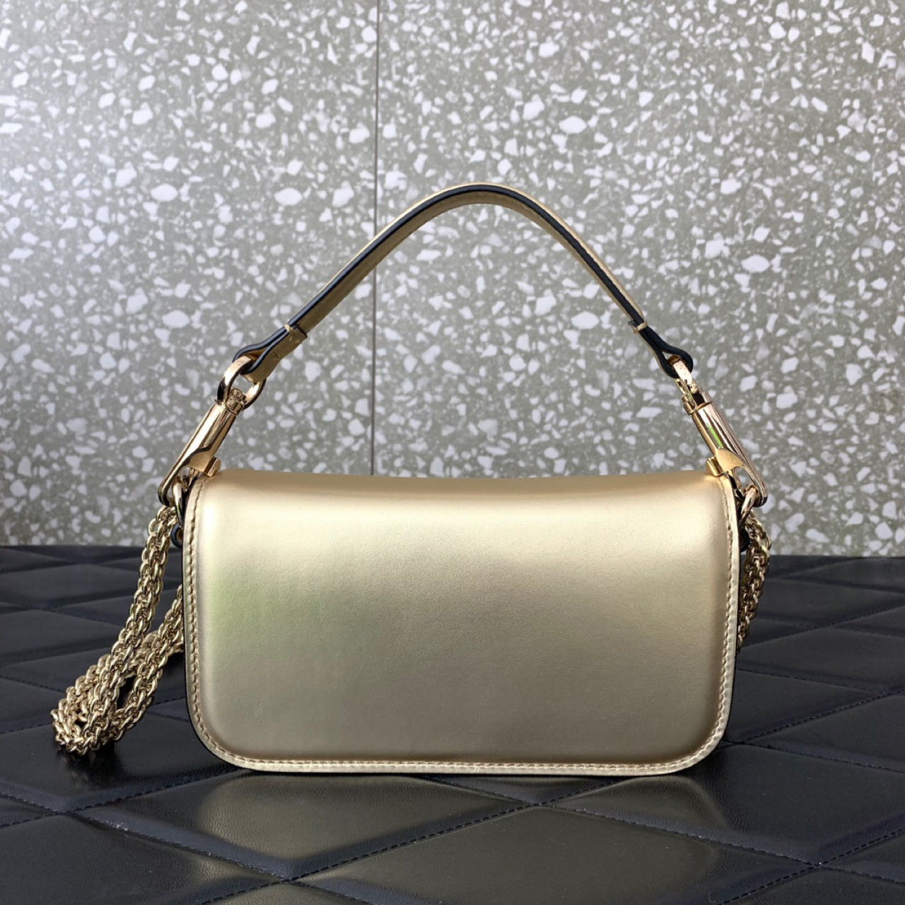 Valenti Garavani Micro Locò Crystal-embellished Bag   (20-11-5cm) - FashionPlug