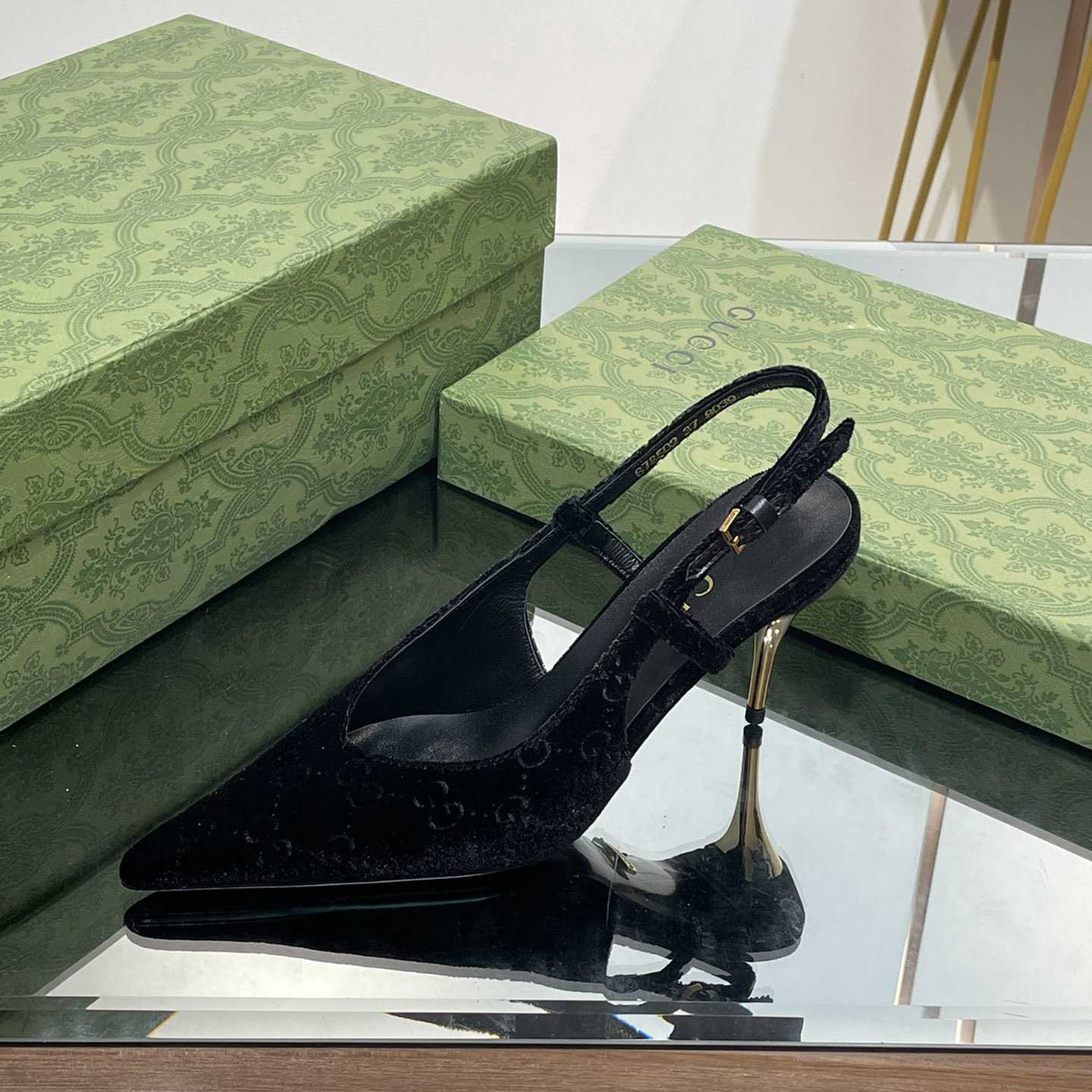 Gucci Women's GG Slingback Pump - FashionPlug