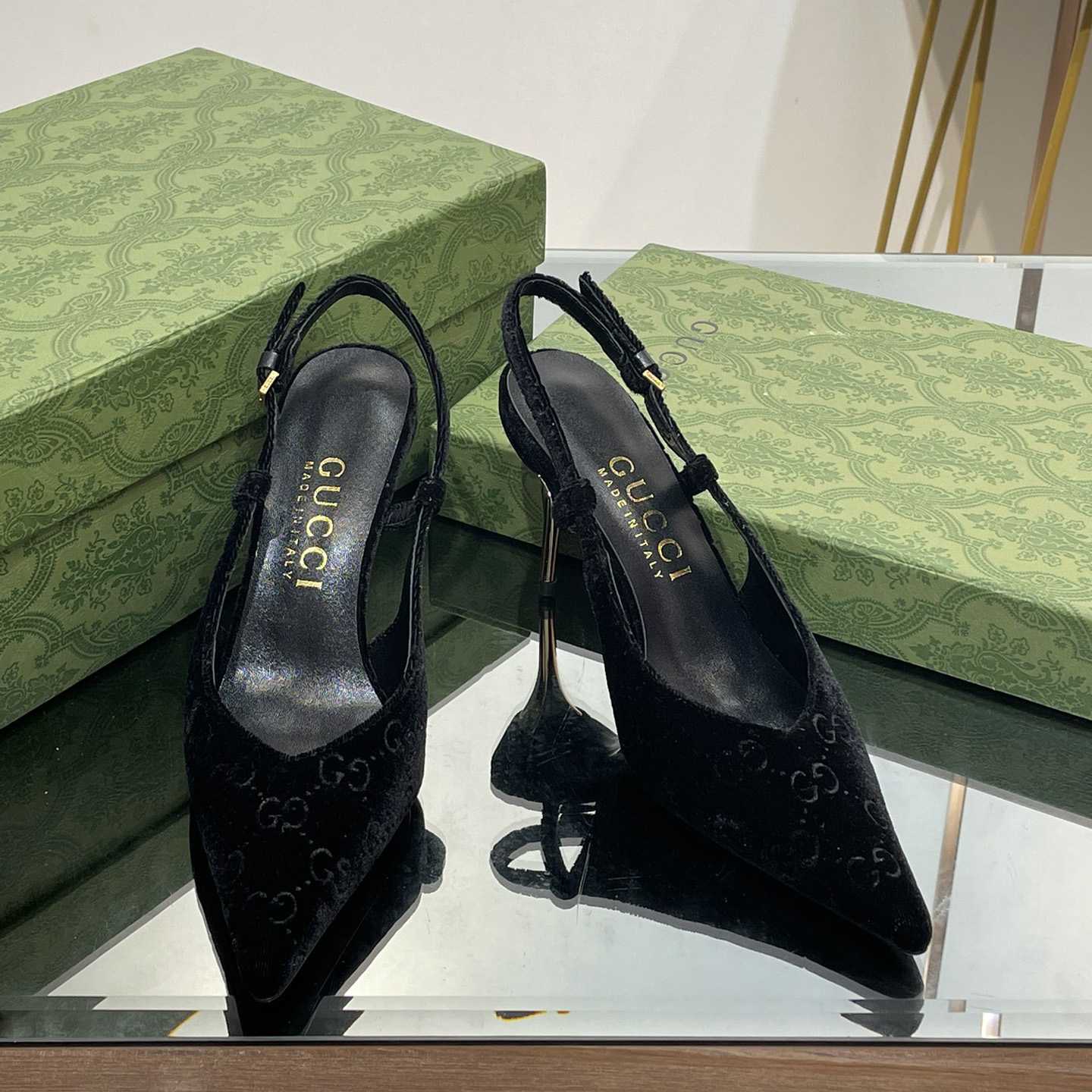 Gucci Women's GG Slingback Pump - FashionPlug