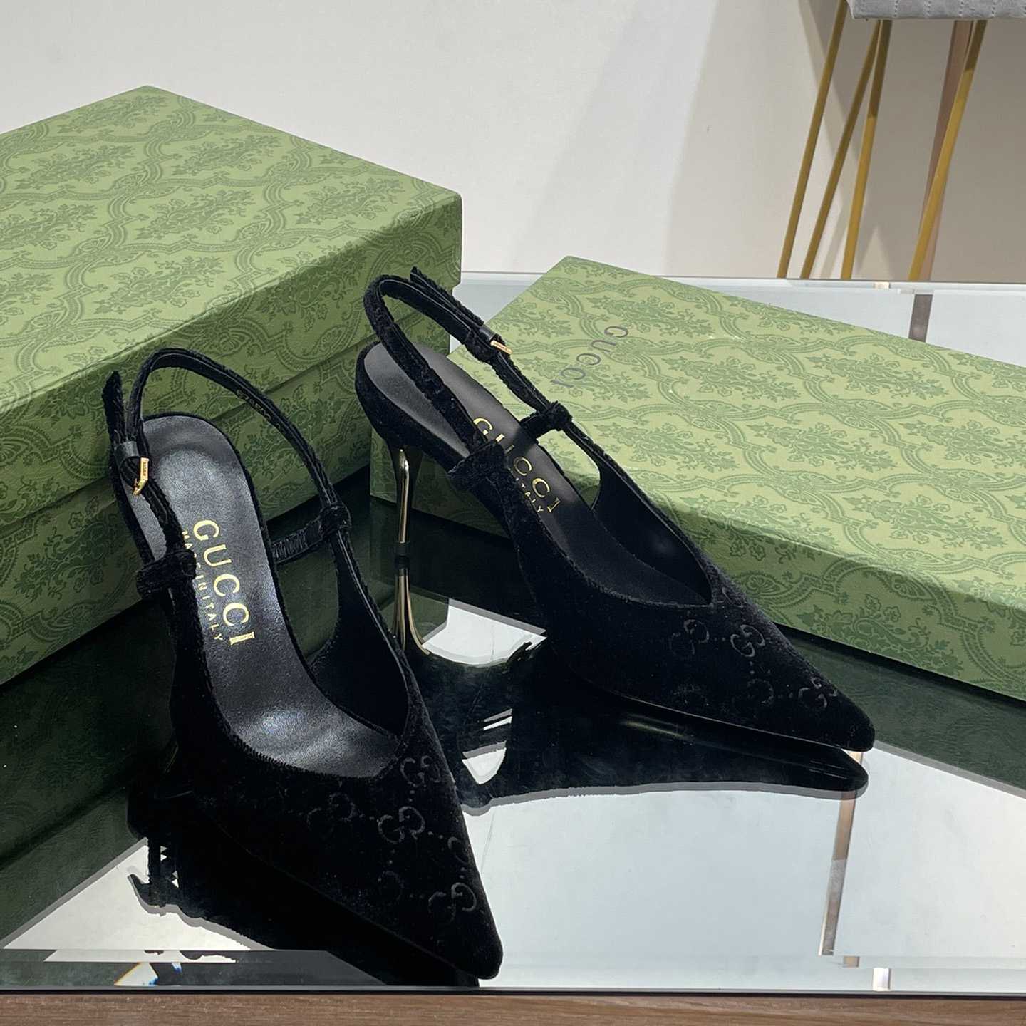 Gucci Women's GG Slingback Pump - FashionPlug