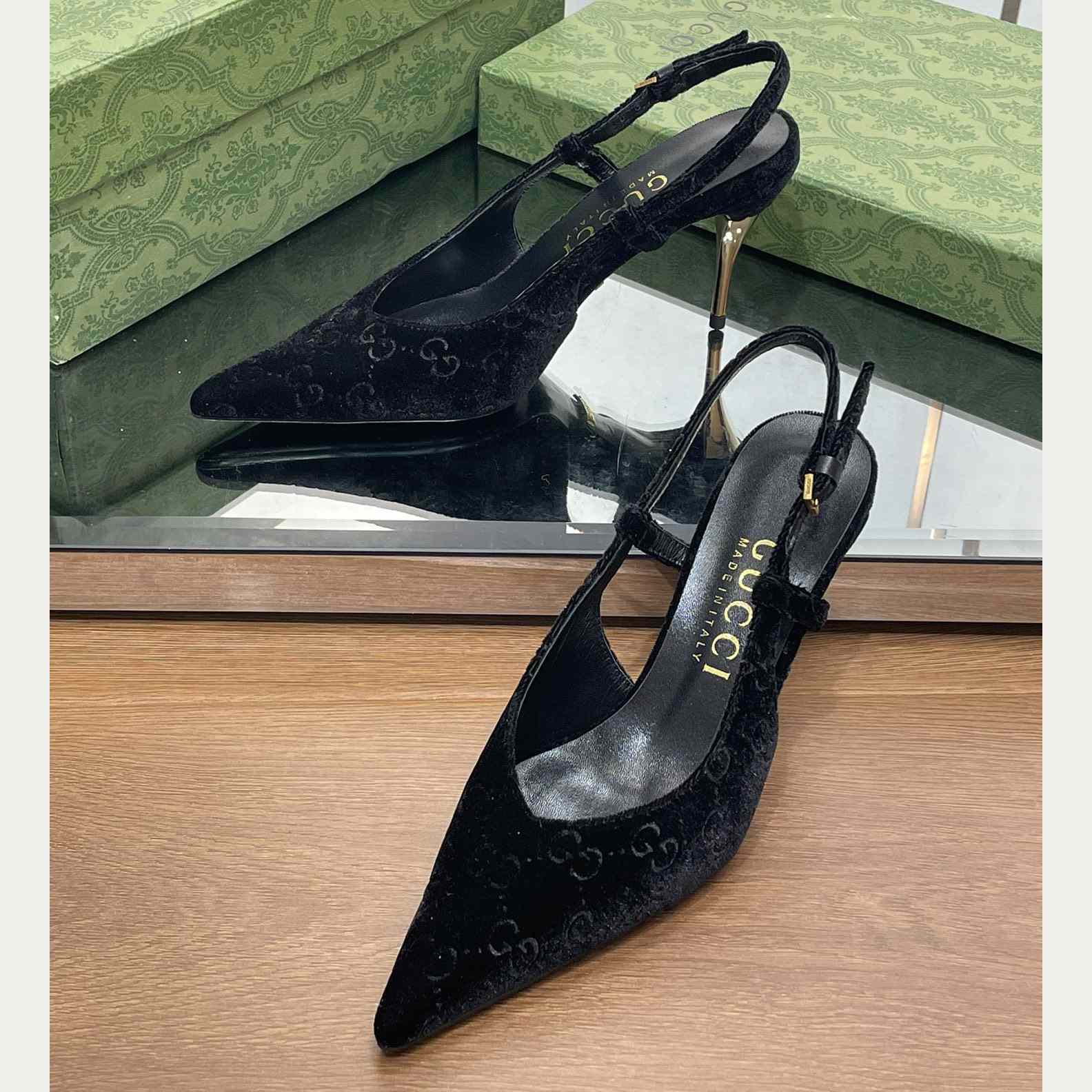 Gucci Women's GG Slingback Pump - FashionPlug