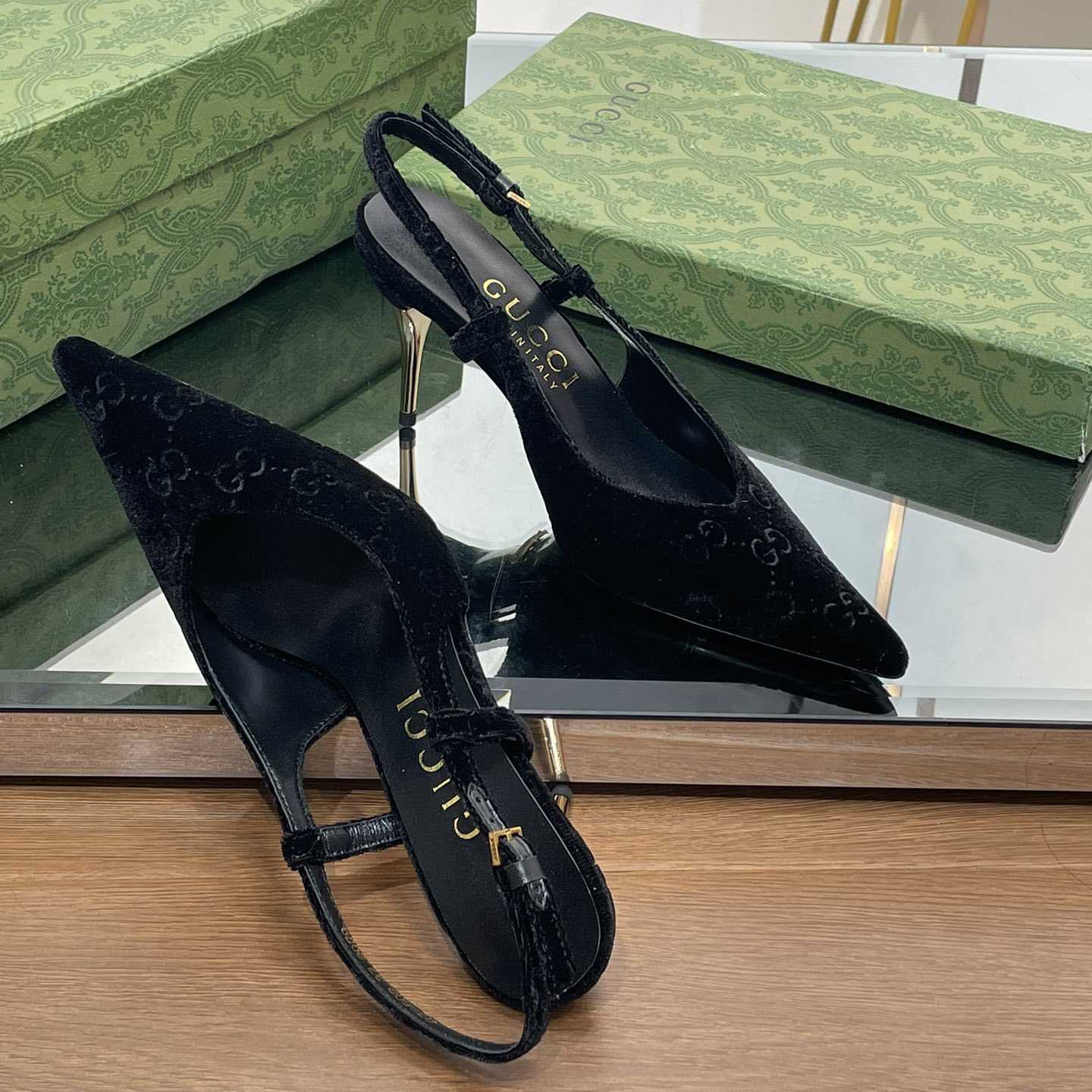 Gucci Women's GG Slingback Pump - FashionPlug