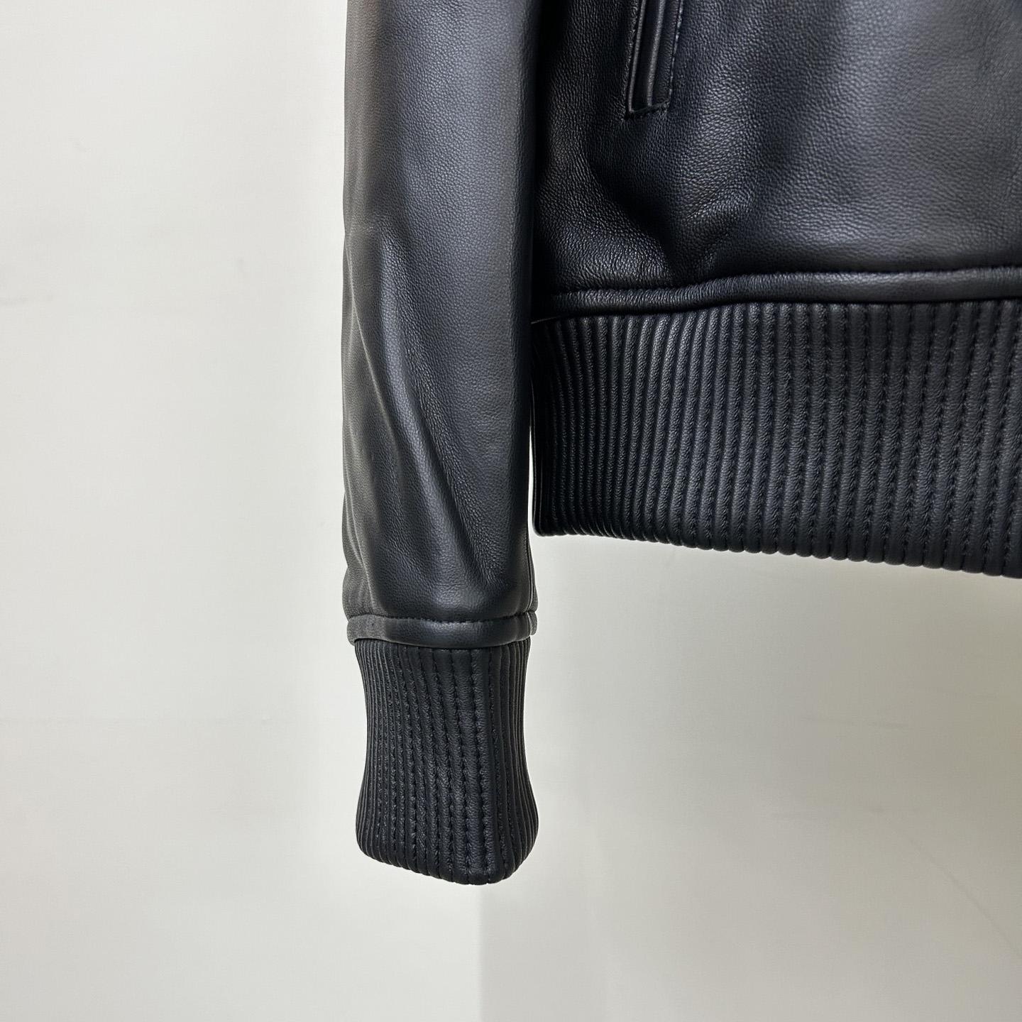 Givenchy Studded-logo Leather Jacket - FashionPlug