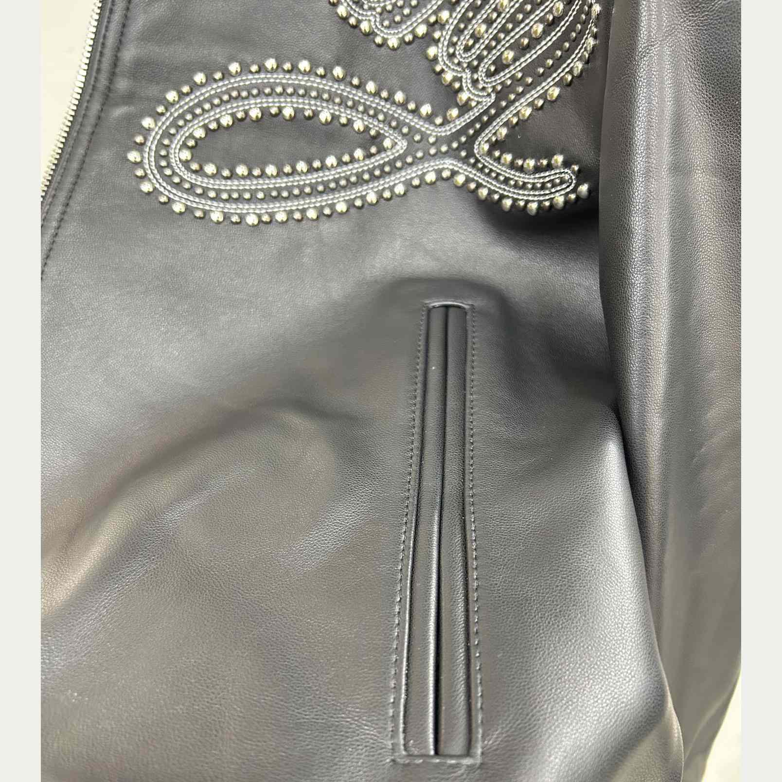 Givenchy Studded-logo Leather Jacket - FashionPlug