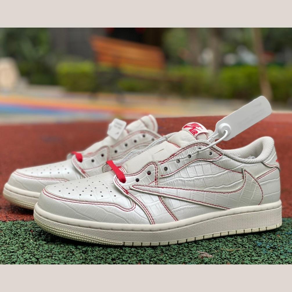 Tracis Scott x Air Jordan 1 Low Golf TS Sneaker      DM7866-601 - FashionPlug